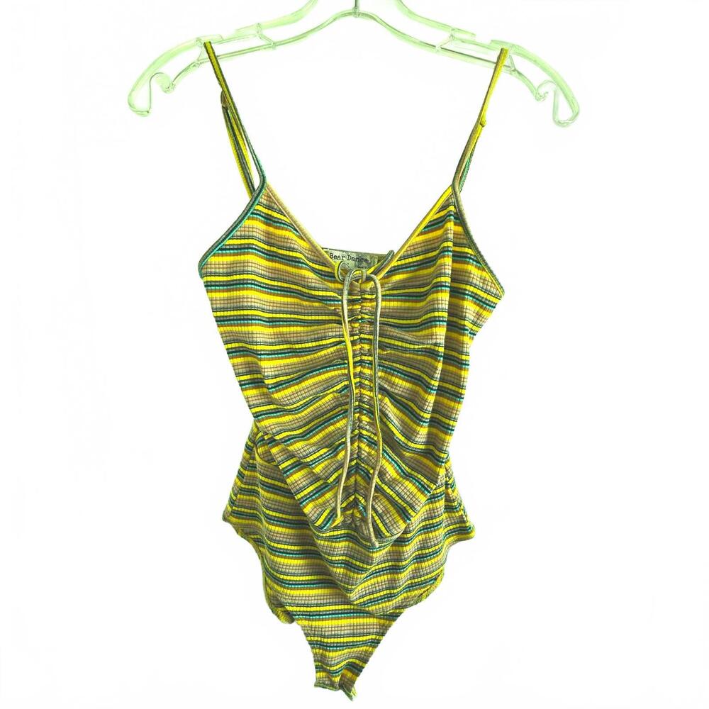STRIPPED BODY SUIT - Size Med.